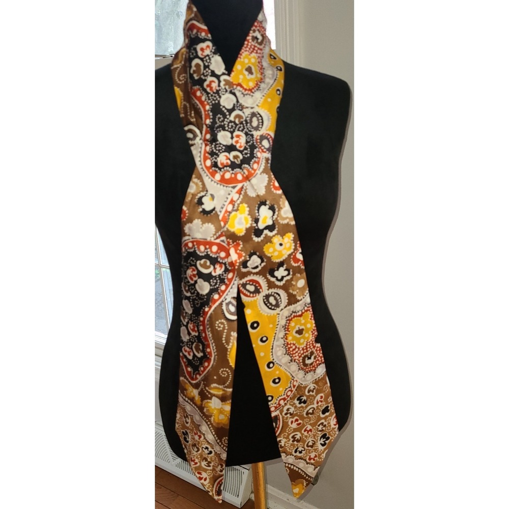 4 x 62 Long Head or Neck Scarf Multicolor‎ Paisley Casual Travel Wear BoHo